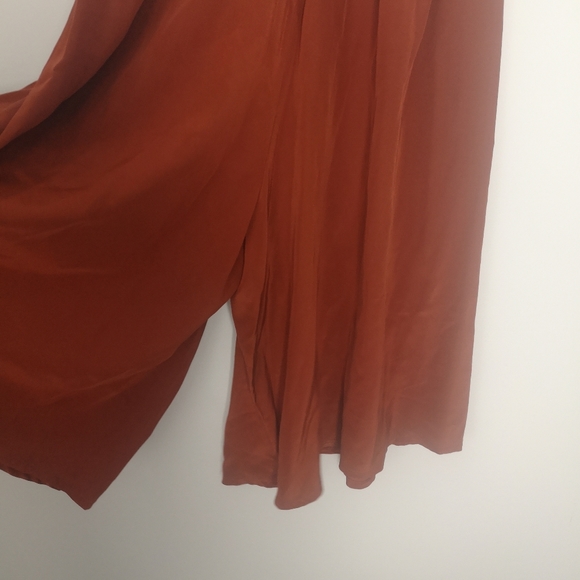 100% silk high wist auburn Capri skirt - Picture 7 of 10